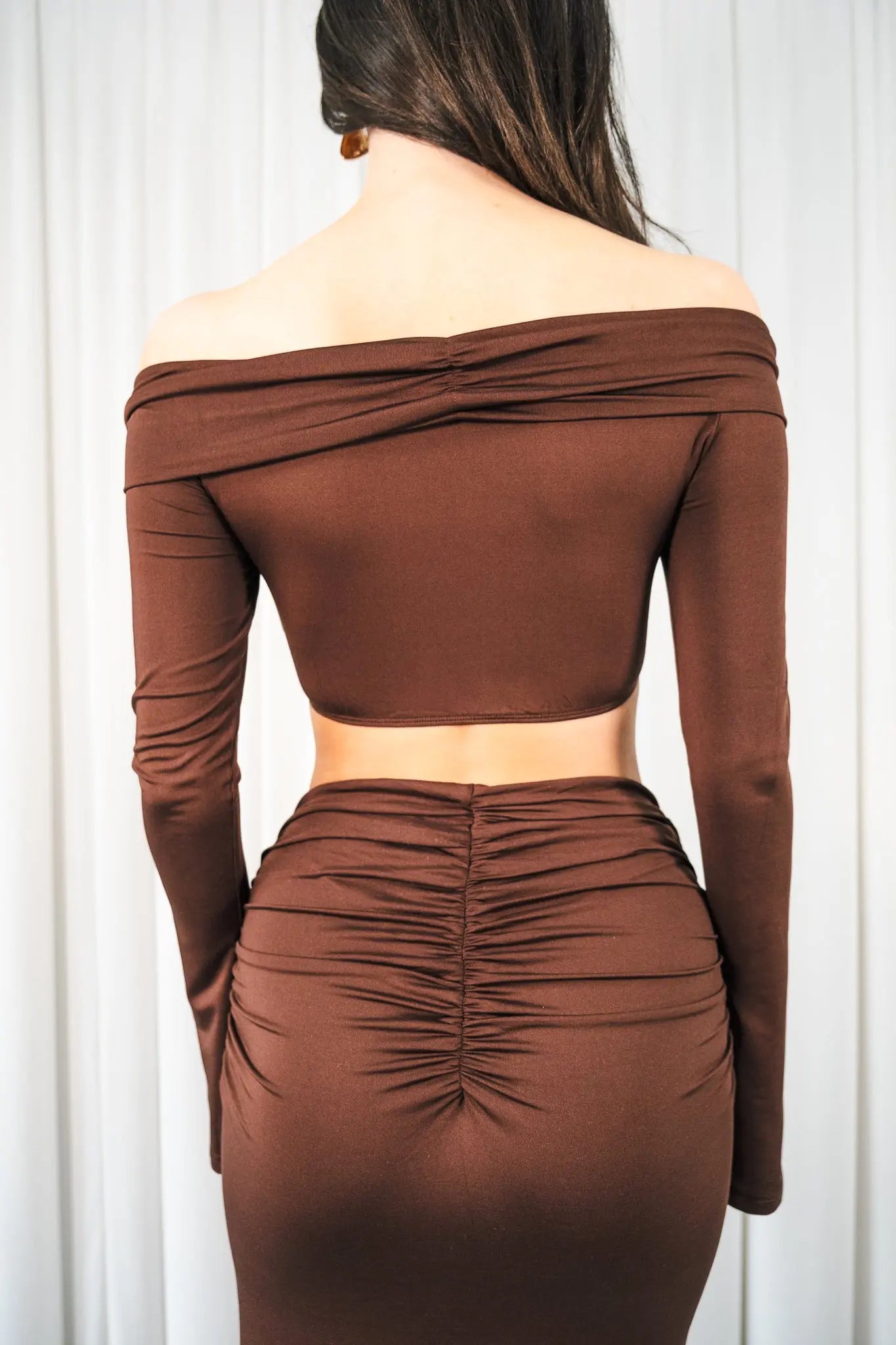 Aurora’ Bardot Maxi Co-Ord Little Addiction