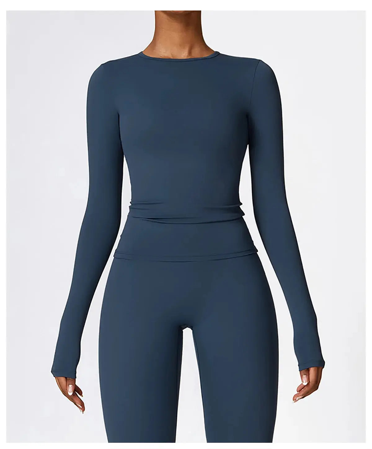 NCLAGEN Yoga Shirts For Women Long Sleeve Winter Fitness Running Gym Clothes Workout Dry Fit Breathable High Elastic Sports Top Little Addiction