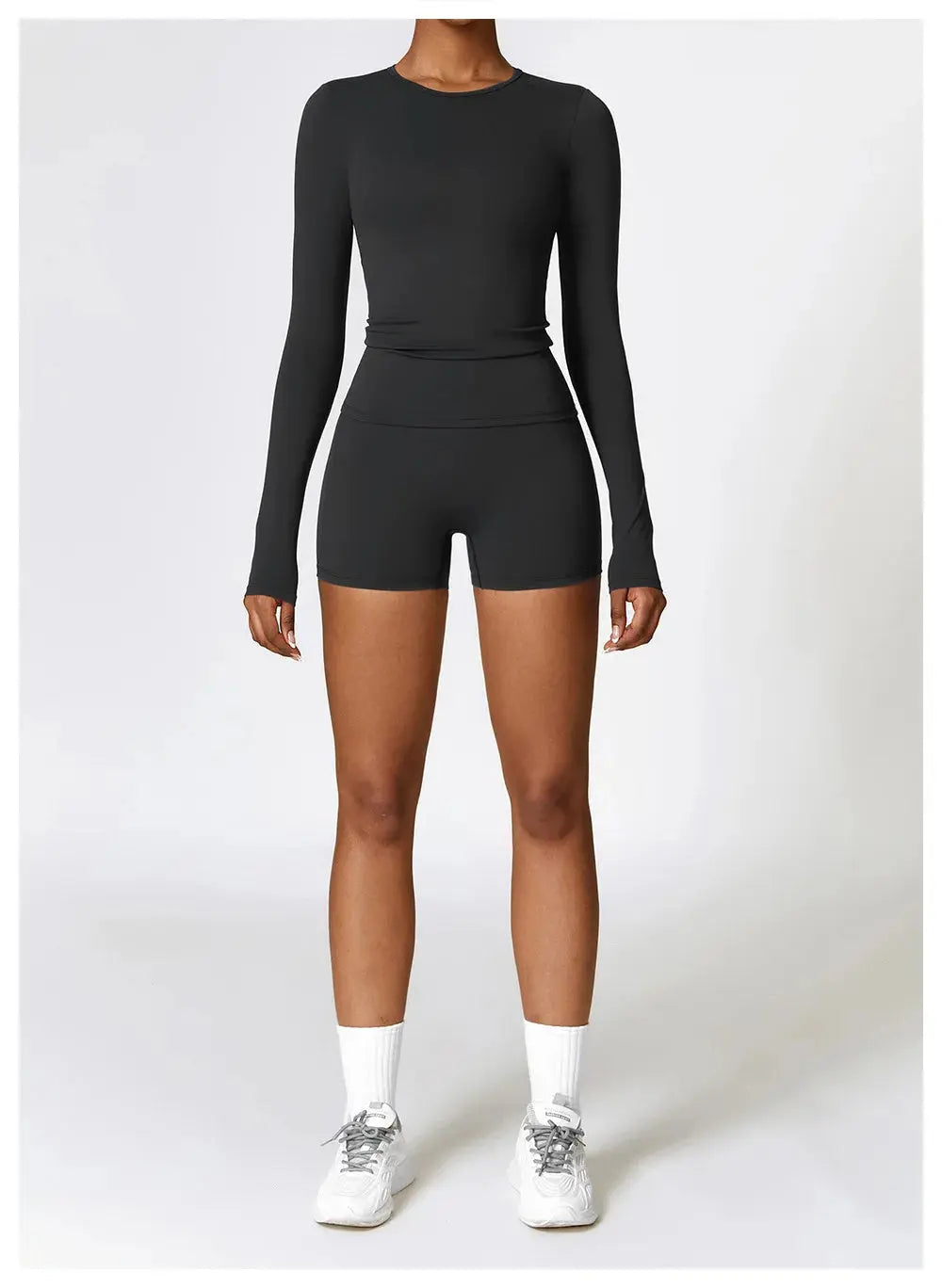 NCLAGEN Yoga Shirts For Women Long Sleeve Winter Fitness Running Gym Clothes Workout Dry Fit Breathable High Elastic Sports Top Little Addiction