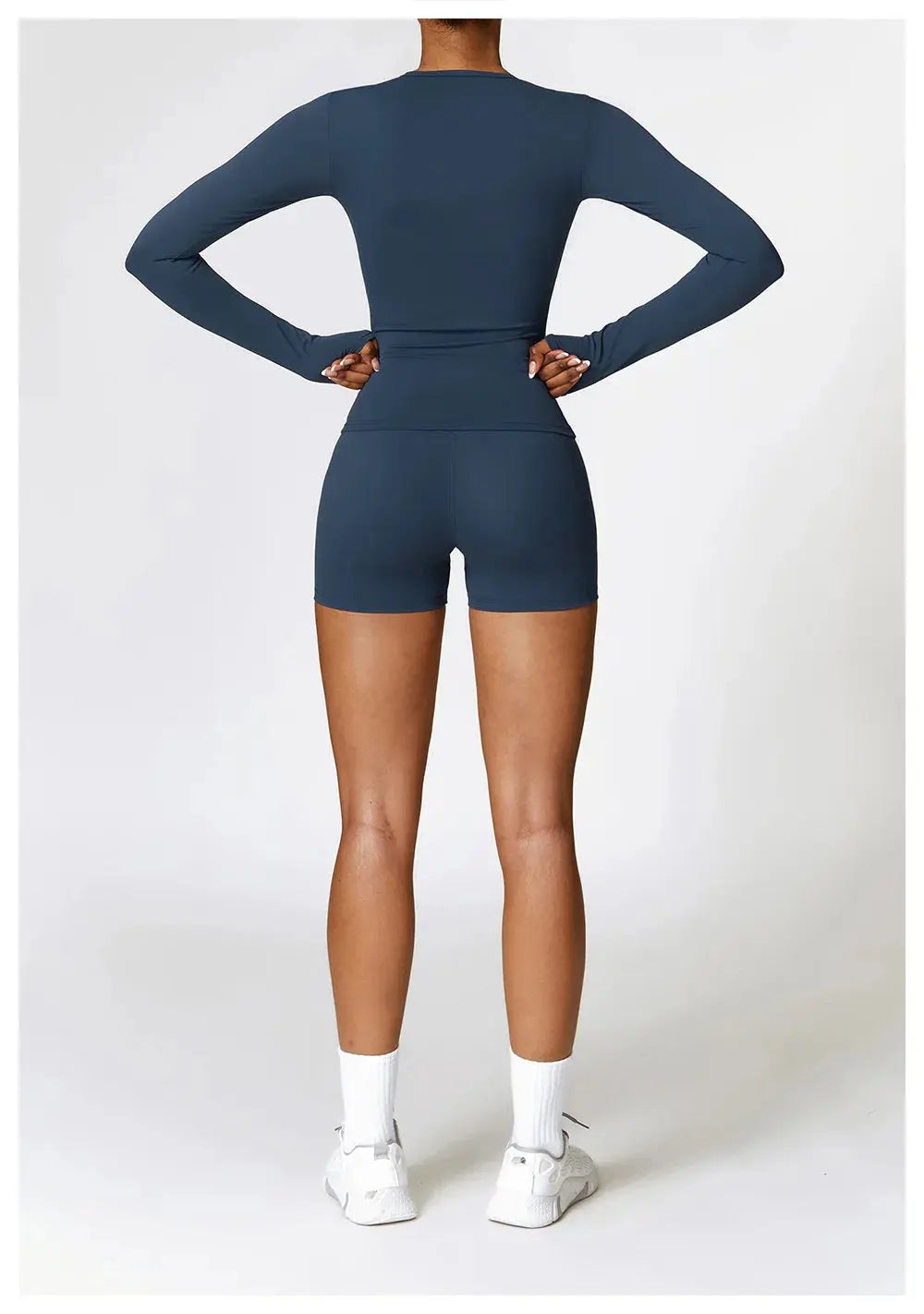 NCLAGEN Yoga Shirts For Women Long Sleeve Winter Fitness Running Gym Clothes Workout Dry Fit Breathable High Elastic Sports Top Little Addiction