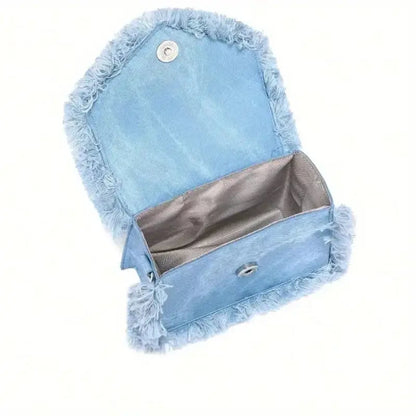 Denim Tassel Crossbody Bag Little Addiction