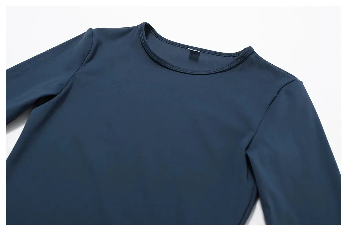 NCLAGEN Yoga Shirts For Women Long Sleeve Winter Fitness Running Gym Clothes Workout Dry Fit Breathable High Elastic Sports Top Little Addiction