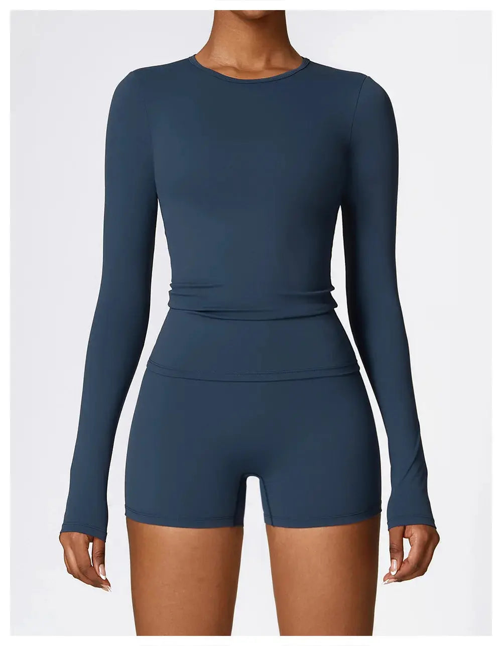 NCLAGEN Yoga Shirts For Women Long Sleeve Winter Fitness Running Gym Clothes Workout Dry Fit Breathable High Elastic Sports Top Little Addiction