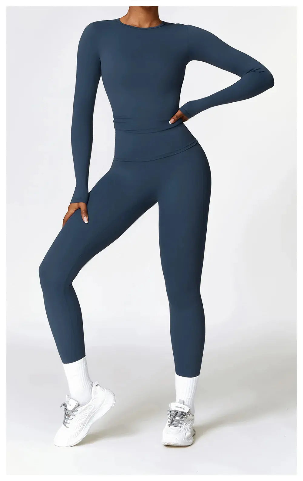 NCLAGEN Yoga Shirts For Women Long Sleeve Winter Fitness Running Gym Clothes Workout Dry Fit Breathable High Elastic Sports Top Little Addiction