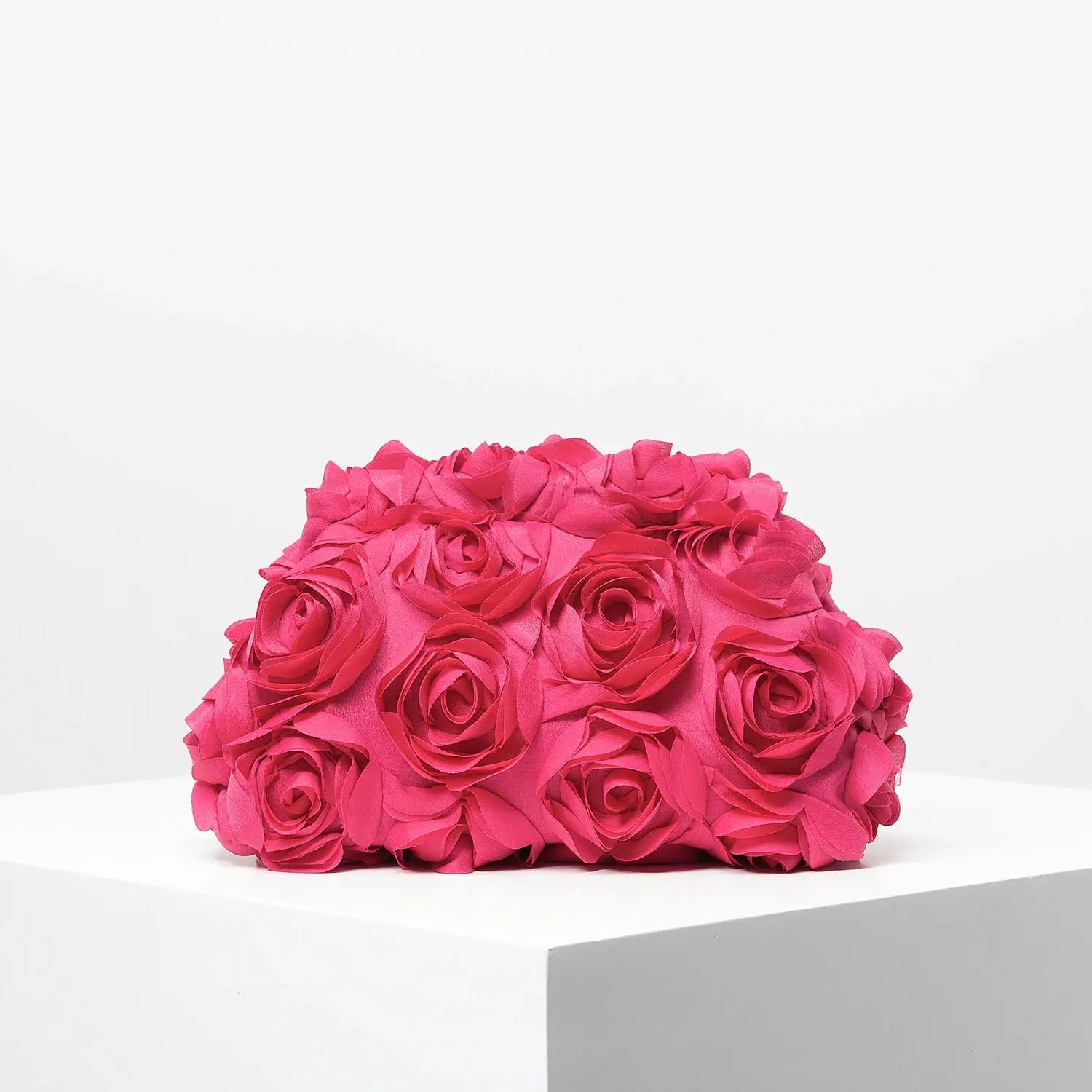 Elegant rose clutch bag, Wedding party dinner bag, Women's clip bag, perfect gift for women (random pattern) Little Addiction