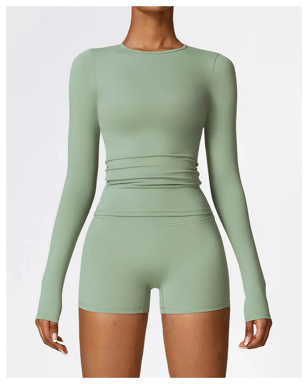 NCLAGEN Yoga Shirts For Women Long Sleeve Winter Fitness Running Gym Clothes Workout Dry Fit Breathable High Elastic Sports Top Little Addiction
