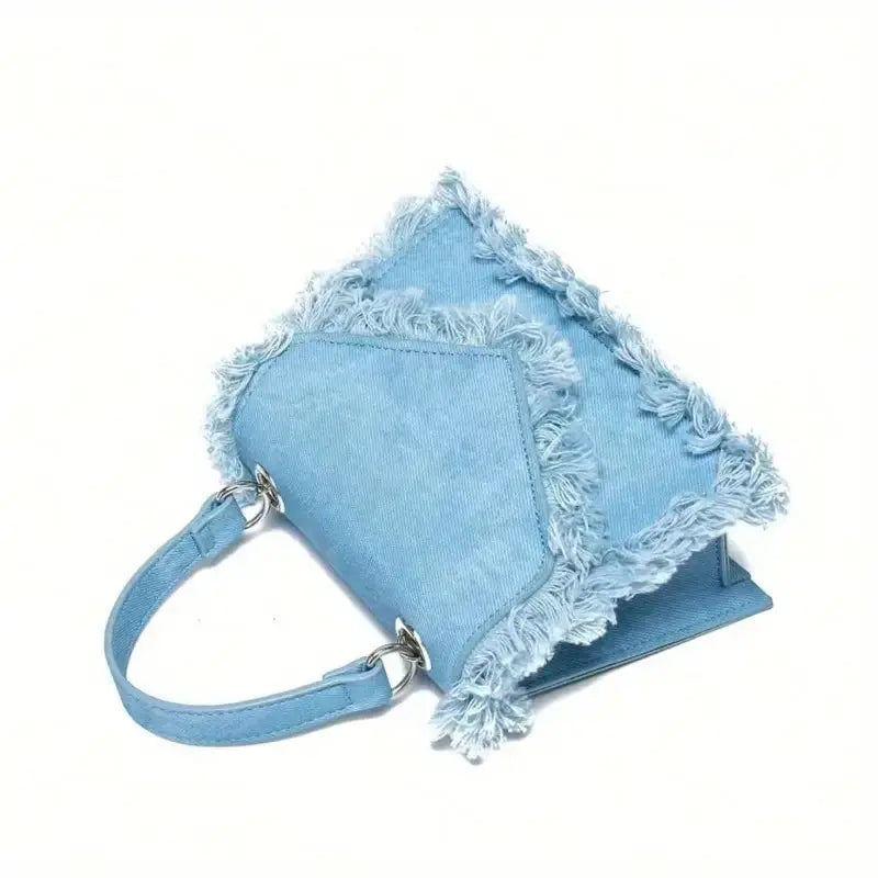 Denim Tassel Crossbody Bag Little Addiction