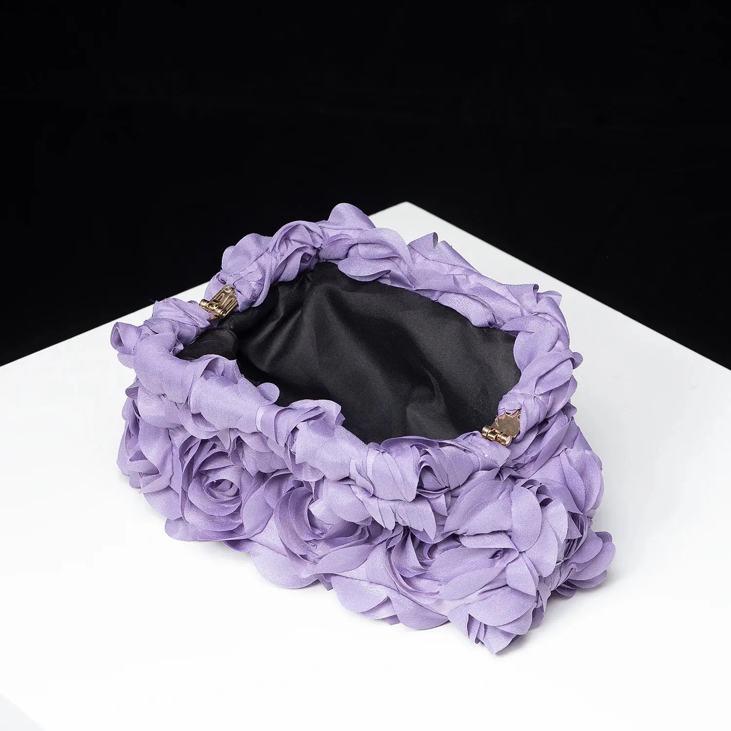 Elegant rose clutch bag, Wedding party dinner bag, Women's clip bag, perfect gift for women (random pattern) Little Addiction
