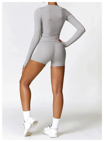 NCLAGEN Yoga Shirts For Women Long Sleeve Winter Fitness Running Gym Clothes Workout Dry Fit Breathable High Elastic Sports Top Little Addiction
