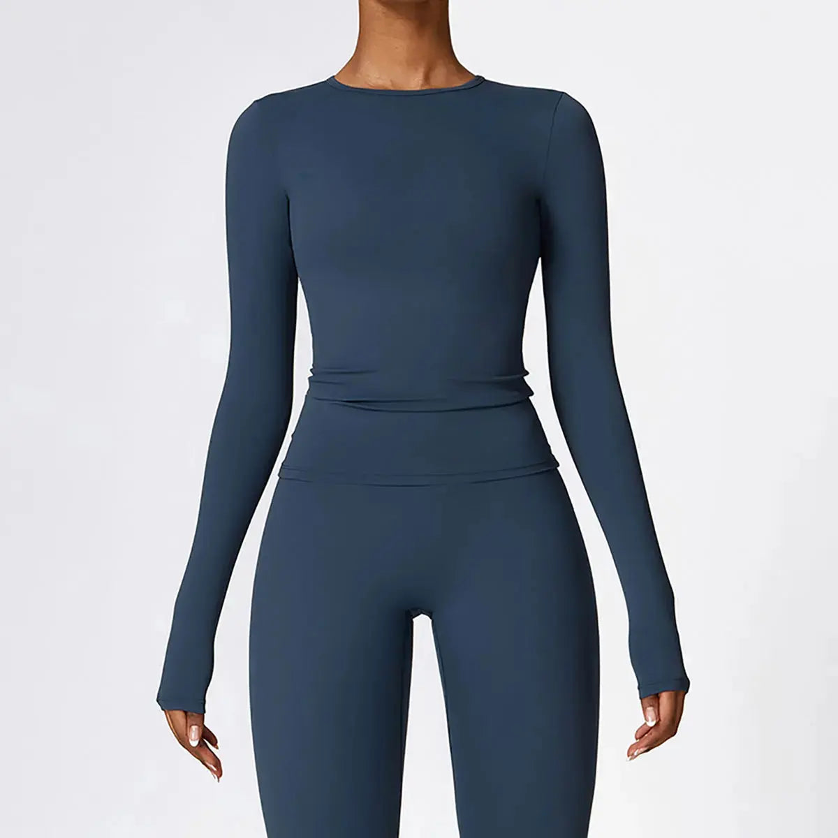 NCLAGEN Yoga Shirts For Women Long Sleeve Winter Fitness Running Gym Clothes Workout Dry Fit Breathable High Elastic Sports Top Little Addiction
